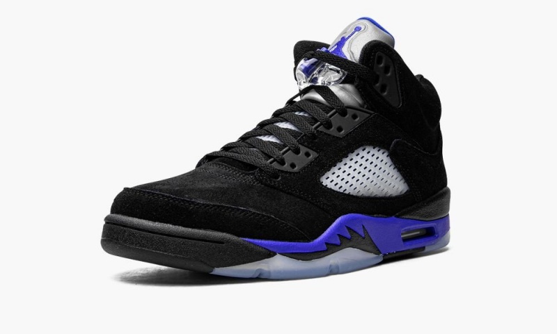 Nike Air Jordan 5 Retro 'Racer Blue' Schoenen Heren Zwart Blauw Nederland | 207384-FIR
