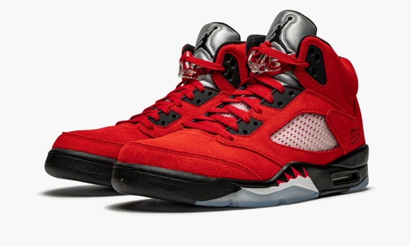 Nike Air Jordan 5 Retro 'Raging Bull 2021' Schoenen Heren Rood Zwart Wit Nederland | 038725-CFD