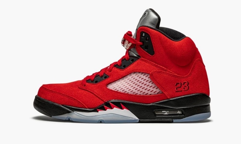 Nike Air Jordan 5 Retro \'Raging Bull 2021\' Schoenen Heren Rood Zwart Wit Nederland | 038725-CFD
