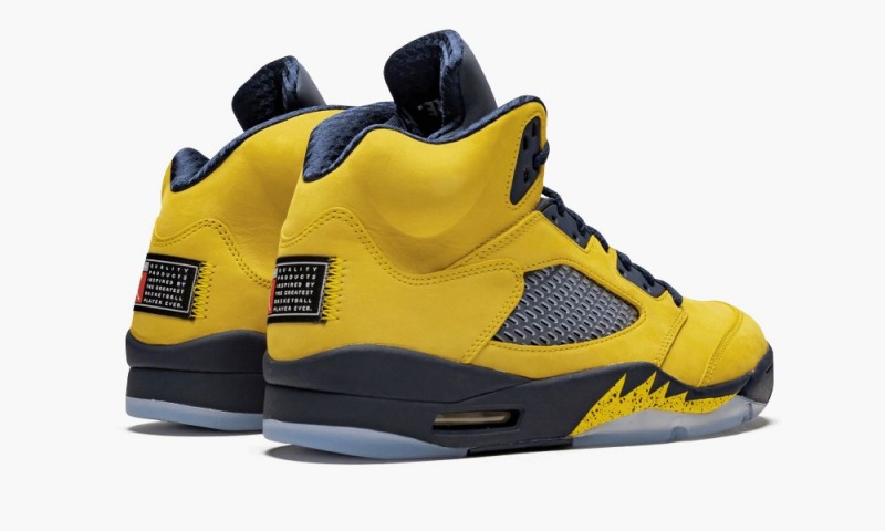 Nike Air Jordan 5 Retro SE 'Michigan' Schoenen Heren Geel Donkerblauw Nederland | 704926-PUJ