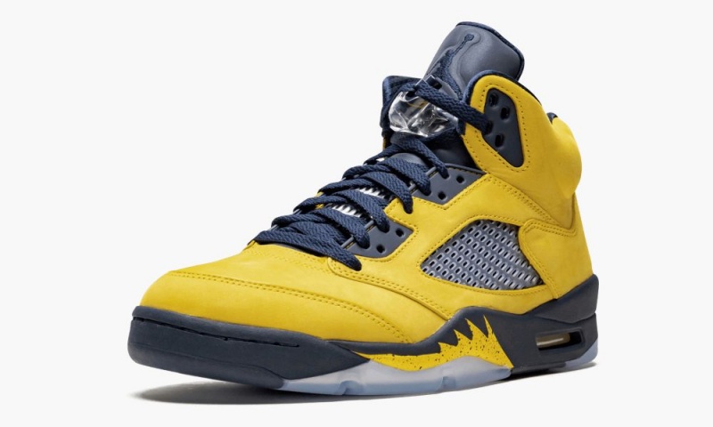 Nike Air Jordan 5 Retro SE 'Michigan' Schoenen Heren Geel Donkerblauw Nederland | 704926-PUJ