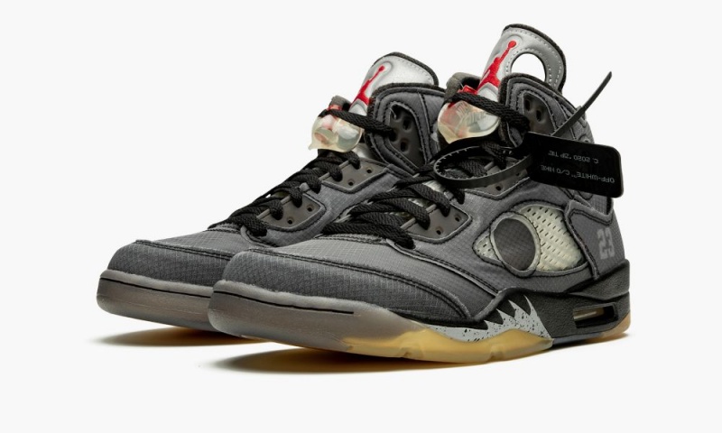 Nike Air Jordan 5 Retro SP 'Off-White' Schoenen Heren Zwart Rood Groen Nederland | 516378-AVZ