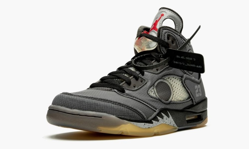 Nike Air Jordan 5 Retro SP 'Off-White' Schoenen Heren Zwart Rood Groen Nederland | 516378-AVZ