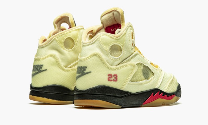 Nike Air Jordan 5 Retro SP PS 'Off-White - Sail' Schoenen Kinderen Rood Zwart Nederland | 479102-JIY