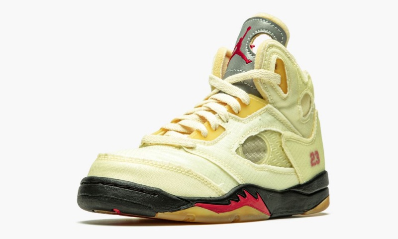 Nike Air Jordan 5 Retro SP PS 'Off-White - Sail' Schoenen Kinderen Rood Zwart Nederland | 479102-JIY