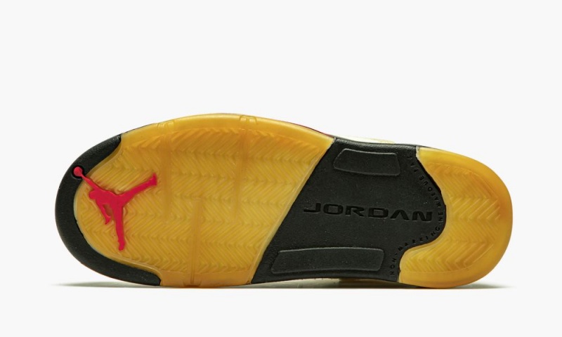 Nike Air Jordan 5 Retro SP PS 'Off-White - Sail' Schoenen Kinderen Rood Zwart Nederland | 479102-JIY
