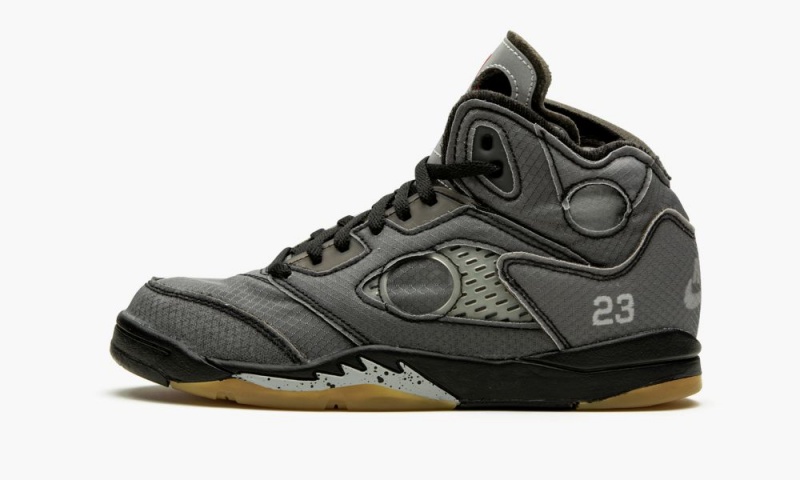 Nike Air Jordan 5 Retro SP PS 'Off White' Schoenen Kinderen Zwart Rood Groen Nederland | 025478-GKZ