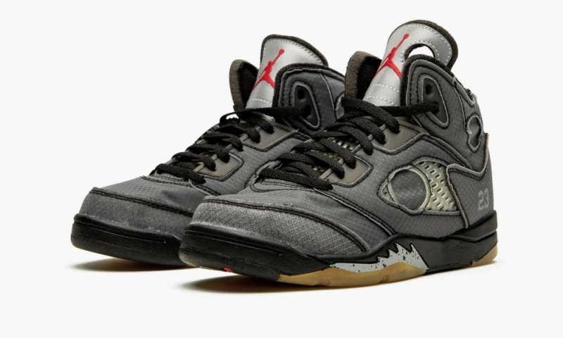 Nike Air Jordan 5 Retro SP PS 'Off White' Schoenen Kinderen Zwart Rood Groen Nederland | 025478-GKZ