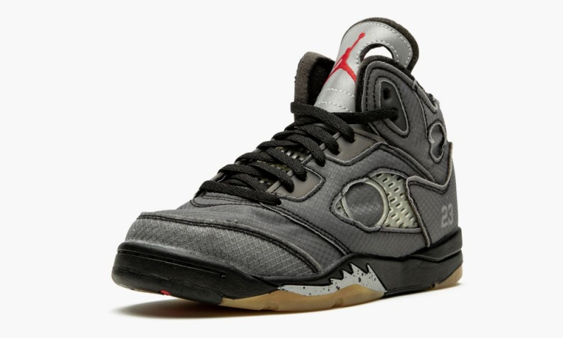 Nike Air Jordan 5 Retro SP PS 'Off White' Schoenen Kinderen Zwart Rood Groen Nederland | 025478-GKZ