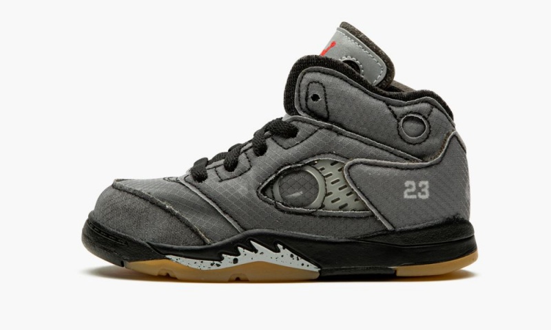 Nike Air Jordan 5 Retro SP TD 'Off-White' Schoenen Kinderen Zwart Rood Grijs Nederland | 134298-HJA