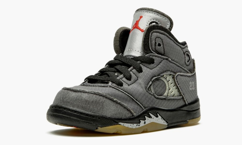 Nike Air Jordan 5 Retro SP TD 'Off-White' Schoenen Kinderen Zwart Rood Grijs Nederland | 134298-HJA