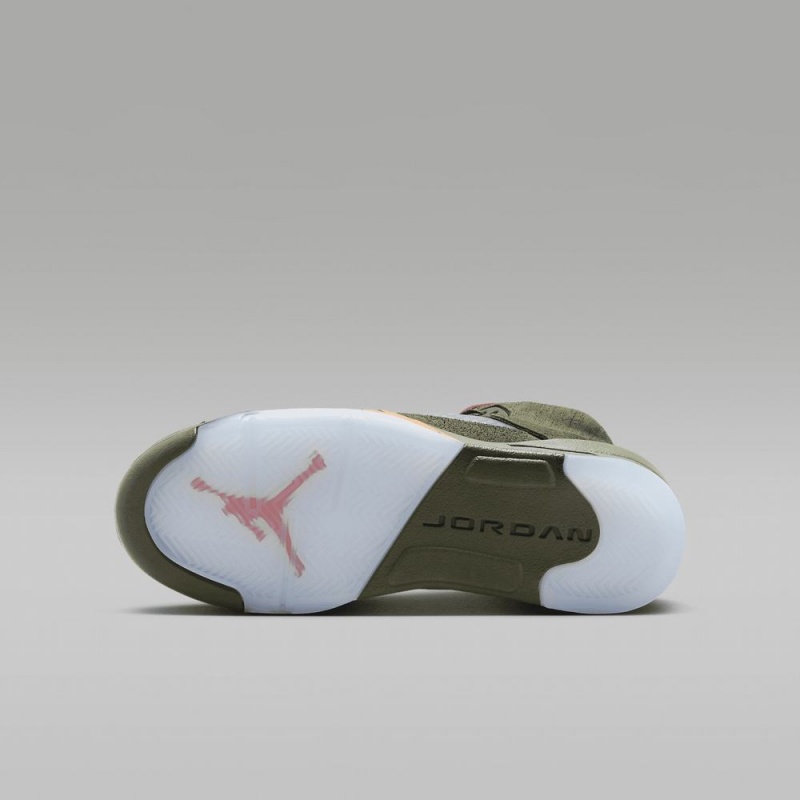 Nike Air Jordan 5 Retro Schoenen Kinderen Olijfgroen Oranje Nederland | 651892-DSQ
