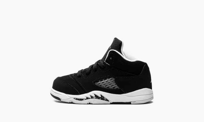 Nike Air Jordan 5 Retro TD \'Oreo 2021\' Schoenen Kinderen Zwart Wit Nederland | 964023-QMI