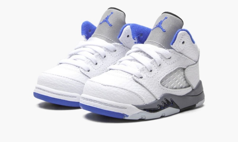 Nike Air Jordan 5 Retro TD 'Stealth 2.0' Schoenen Kinderen Wit Koningsblauw Nederland | 157629-UJC