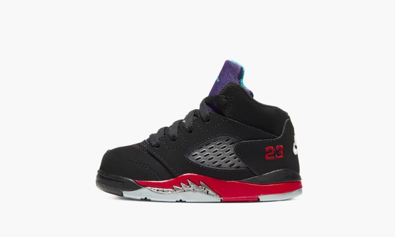 Nike Air Jordan 5 Retro TD 'Top 3' Schoenen Kinderen Zwart Rood Paars Nederland | 710698-TRJ