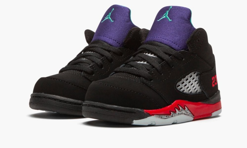 Nike Air Jordan 5 Retro TD 'Top 3' Schoenen Kinderen Zwart Rood Paars Nederland | 710698-TRJ