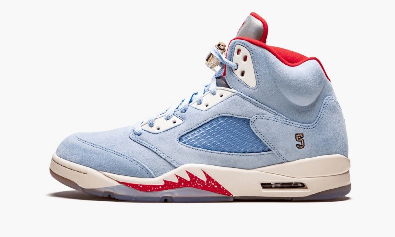 Nike Air Jordan 5 Retro \'Trophy Room\' Schoenen Heren Blauw Rood Nederland | 274659-DWB