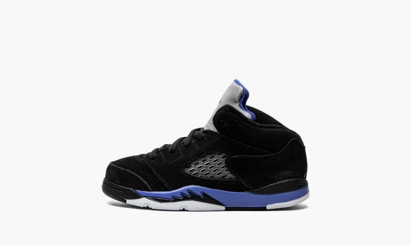 Nike Air Jordan 5 TD \'Racer Blue\' Schoenen Kinderen Zwart Blauw Nederland | 628035-GCY