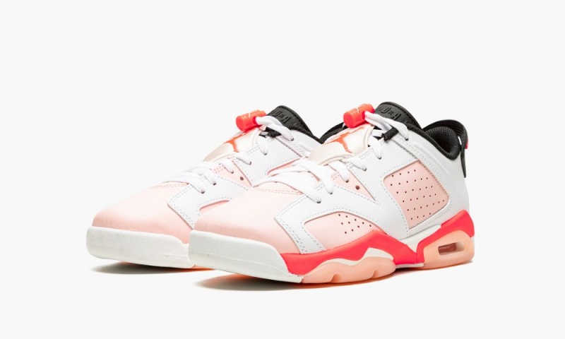Nike Air Jordan 6 Low GS 'Atmosphere' Schoenen Kinderen Wit Roze Rood Nederland | 093426-MGY