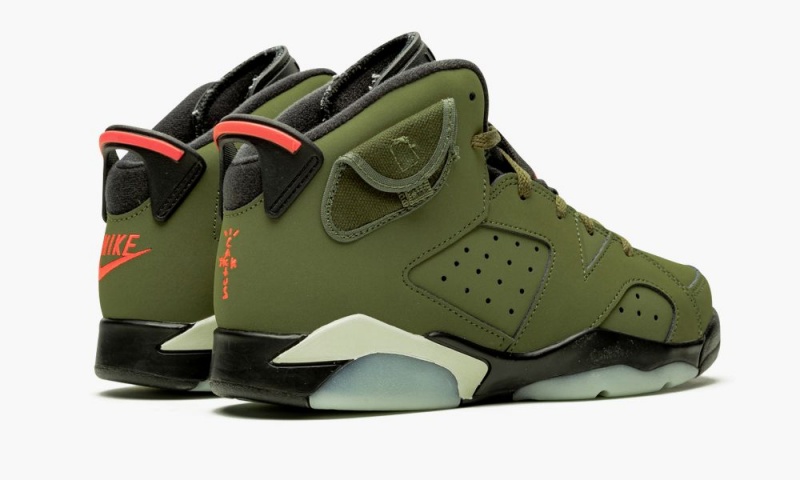 Nike Air Jordan 6 PS 'Cactus Jack - Travis Scott' Schoenen Kinderen Olijfgroen Zwart Nederland | 487536-OJK