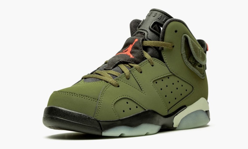 Nike Air Jordan 6 PS 'Cactus Jack - Travis Scott' Schoenen Kinderen Olijfgroen Zwart Nederland | 487536-OJK