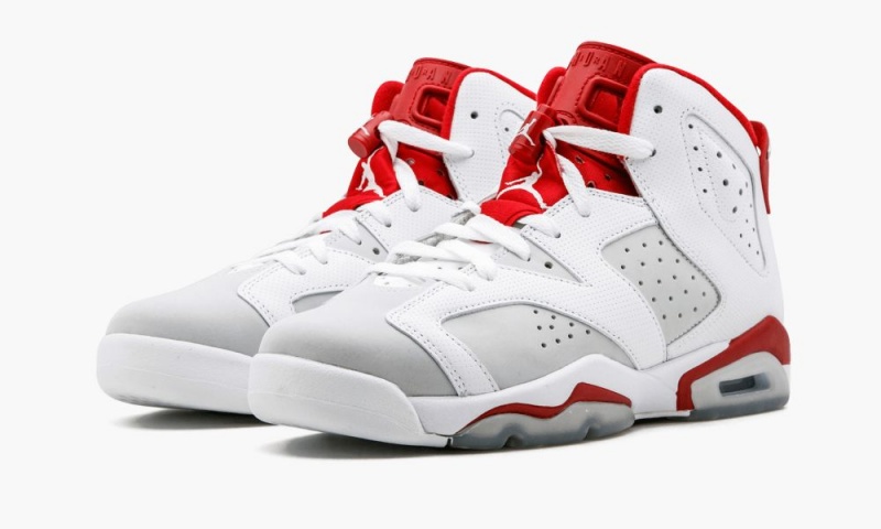 Nike Air Jordan 6 Retro BG 'Alternate' Schoenen Kinderen Wit Rood Platina Nederland | 930187-OUI
