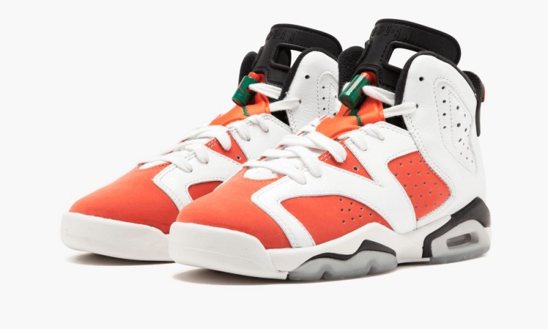 Nike Air Jordan 6 Retro BG 'Gatorade' Schoenen Kinderen Wit Oranje Zwart Nederland | 146285-ZDS