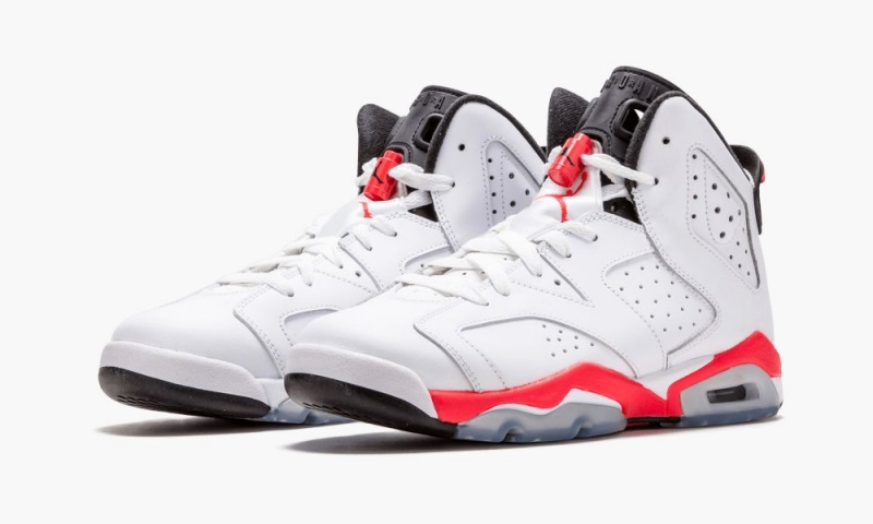 Nike Air Jordan 6 Retro BG 'Infrared' Schoenen Kinderen Wit Zwart Rood Nederland | 513284-VNU