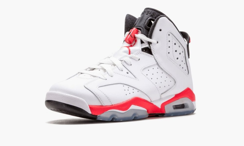 Nike Air Jordan 6 Retro BG 'Infrared' Schoenen Kinderen Wit Zwart Rood Nederland | 513284-VNU