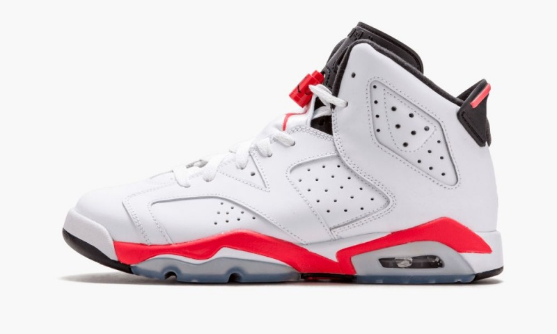 Nike Air Jordan 6 Retro BG \'Infrared\' Schoenen Kinderen Wit Zwart Rood Nederland | 513284-VNU