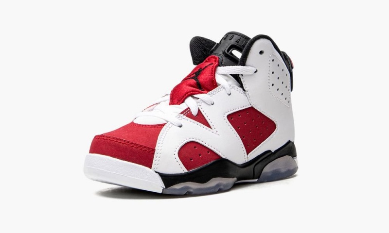 Nike Air Jordan 6 Retro BP 'Carmine' Schoenen Kinderen Wit Zwart Rood Nederland | 803672-OYT