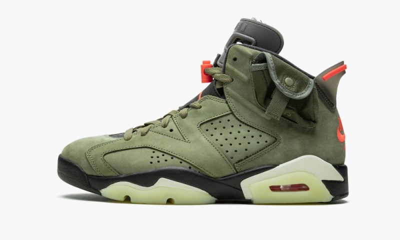 Nike Air Jordan 6 Retro \'Cactus Jack - Travis Scott\' Schoenen Heren Olijfgroen Zwart Nederland | 627140-WAQ
