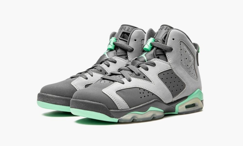 Nike Air Jordan 6 Retro GG 'Green Glow' Schoenen Kinderen Blauw Grijs Nederland | 051476-KEQ