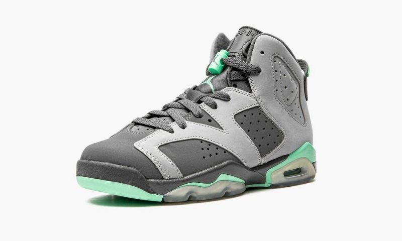 Nike Air Jordan 6 Retro GG 'Green Glow' Schoenen Kinderen Blauw Grijs Nederland | 051476-KEQ