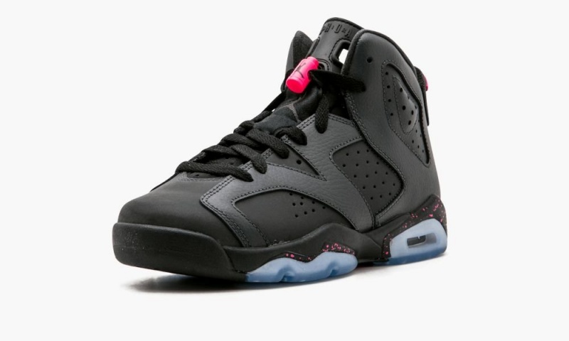 Nike Air Jordan 6 Retro GG 'Hyper Pink' Schoenen Kinderen Donkergrijs Zwart Zwart Nederland | 637980-LDC