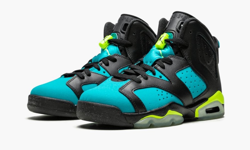 Nike Air Jordan 6 Retro GG 'Turbo Green' Schoenen Kinderen Zwart Groen Nederland | 954703-LYH