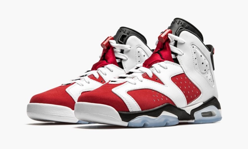 Nike Air Jordan 6 Retro GS 'Carmine' Schoenen Kinderen Zwart Wit Rood Nederland | 497182-DTM