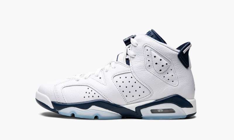 Nike Air Jordan 6 Retro GS \'Midnight Navy 2022\' Schoenen Kinderen Wit Donkerblauw Nederland | 670189-VIU