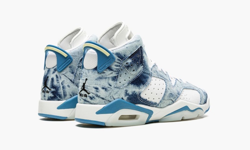 Nike Air Jordan 6 Retro GS 'Washed Denim' Schoenen Kinderen Wit Blauw Zwart Nederland | 435697-AOW
