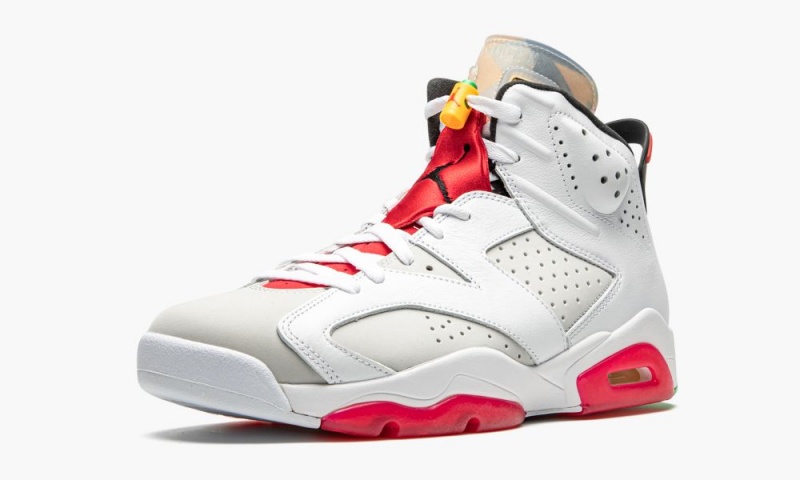 Nike Air Jordan 6 Retro 'Hare' Schoenen Heren Grijs Wit Rood Nederland | 216345-WVP