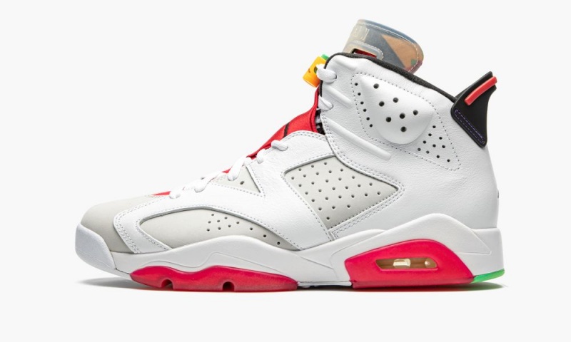 Nike Air Jordan 6 Retro \'Hare\' Schoenen Heren Grijs Wit Rood Nederland | 216345-WVP