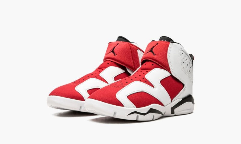 Nike Air Jordan 6 Retro Little Flex 'Carmine' Schoenen Kinderen Wit Zwart Rood Nederland | 971435-IWH