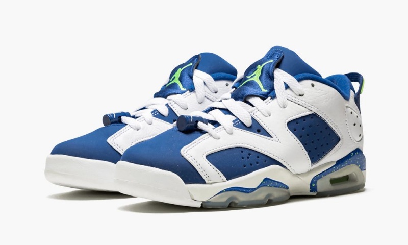 Nike Air Jordan 6 Retro Low BG 'Seahawks' Schoenen Kinderen Wit Groen Blauw Nederland | 169840-RJI