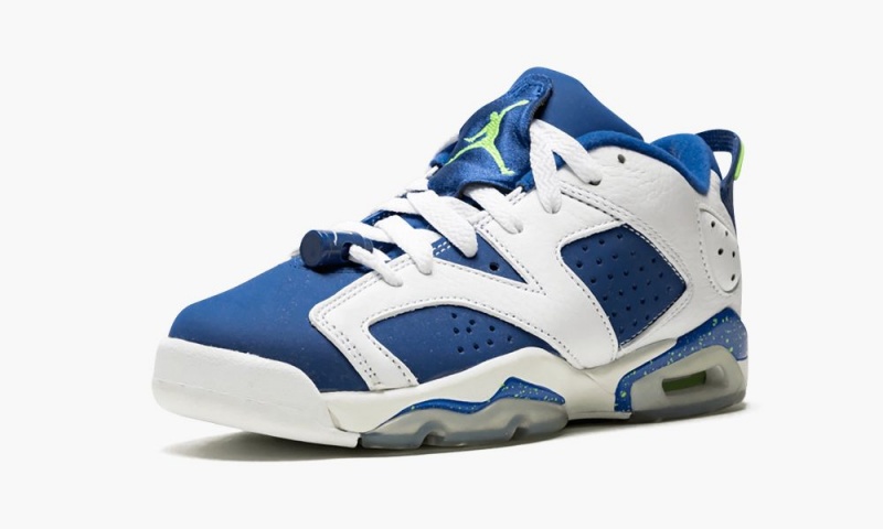 Nike Air Jordan 6 Retro Low BG 'Seahawks' Schoenen Kinderen Wit Groen Blauw Nederland | 169840-RJI