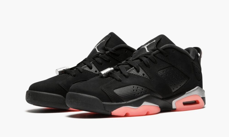 Nike Air Jordan 6 Retro Low GG Schoenen Kinderen Zwart Metal Zilver Nederland | 135209-UCG