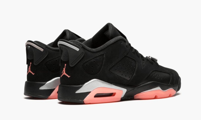 Nike Air Jordan 6 Retro Low GG Schoenen Kinderen Zwart Metal Zilver Nederland | 135209-UCG