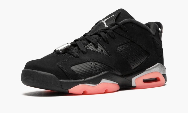 Nike Air Jordan 6 Retro Low GG Schoenen Kinderen Zwart Metal Zilver Nederland | 135209-UCG