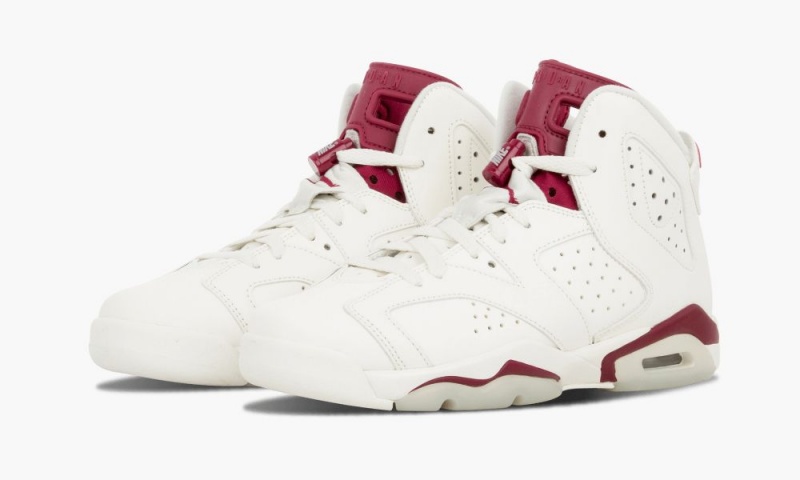 Nike Air Jordan 6 Retro OG BG 'Maroon' Schoenen Kinderen Wit Bordeaux Nederland | 301258-RMS
