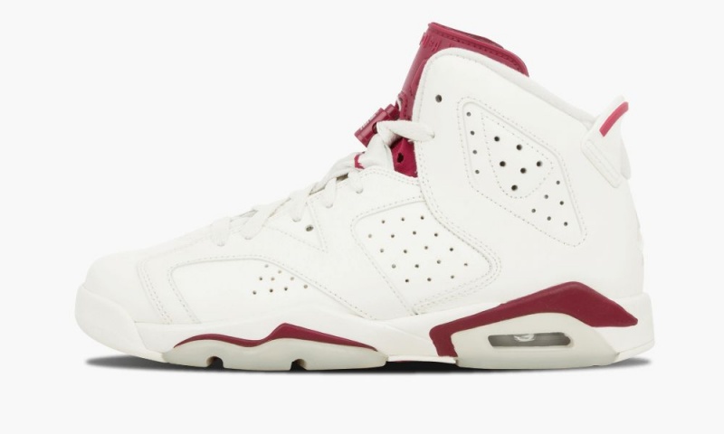Nike Air Jordan 6 Retro OG BG \'Maroon\' Schoenen Kinderen Wit Bordeaux Nederland | 301258-RMS