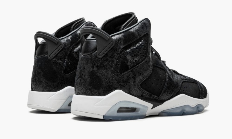 Nike Air Jordan 6 Retro PREM HC GG 'Heiress - Black Suede' Schoenen Kinderen Zwart Wit Rood Nederland | 139468-JBC